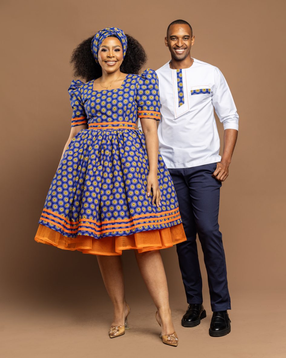 Paledi Dress. (3-cats Shweshwe Fabric.) - Image 9