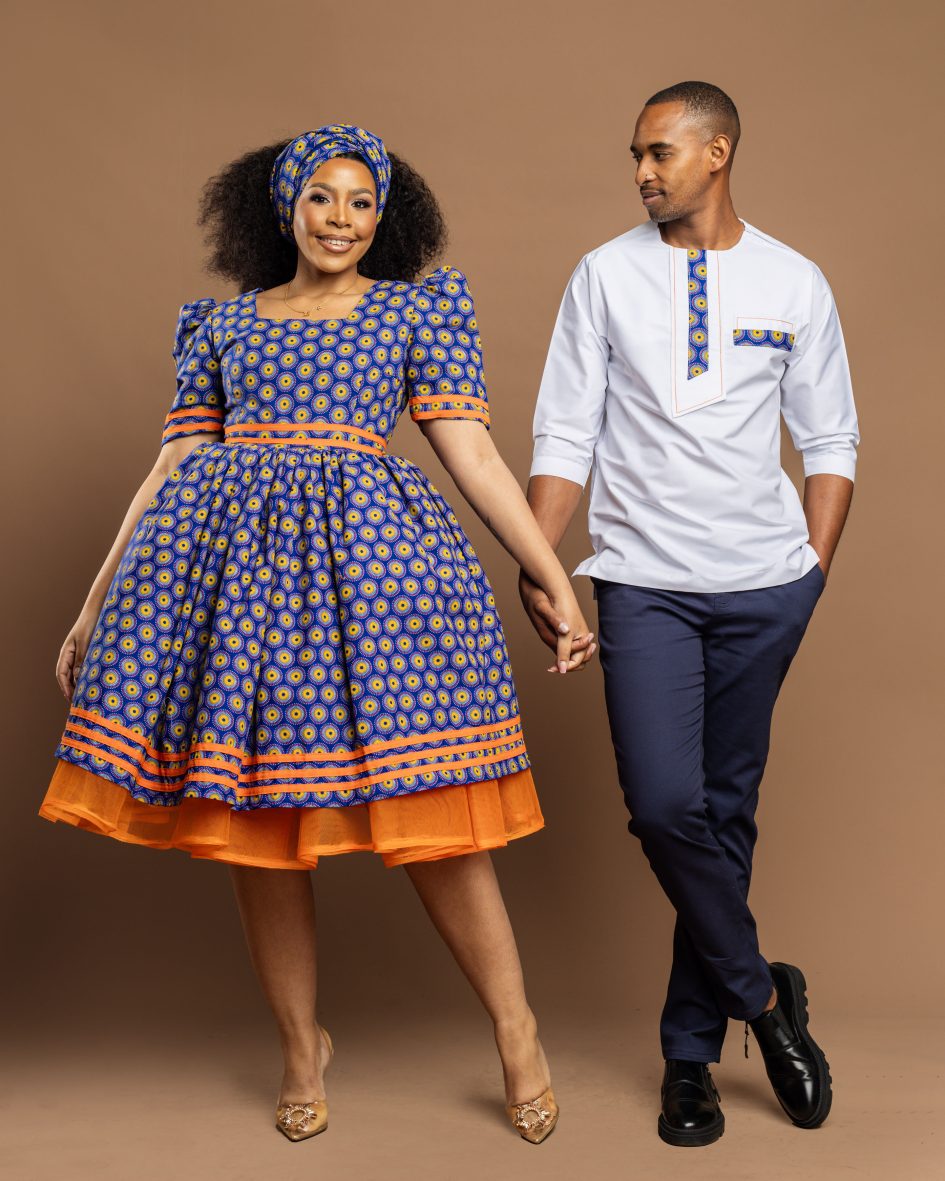 Paledi Dress. (3-cats Shweshwe Fabric.) - Image 4