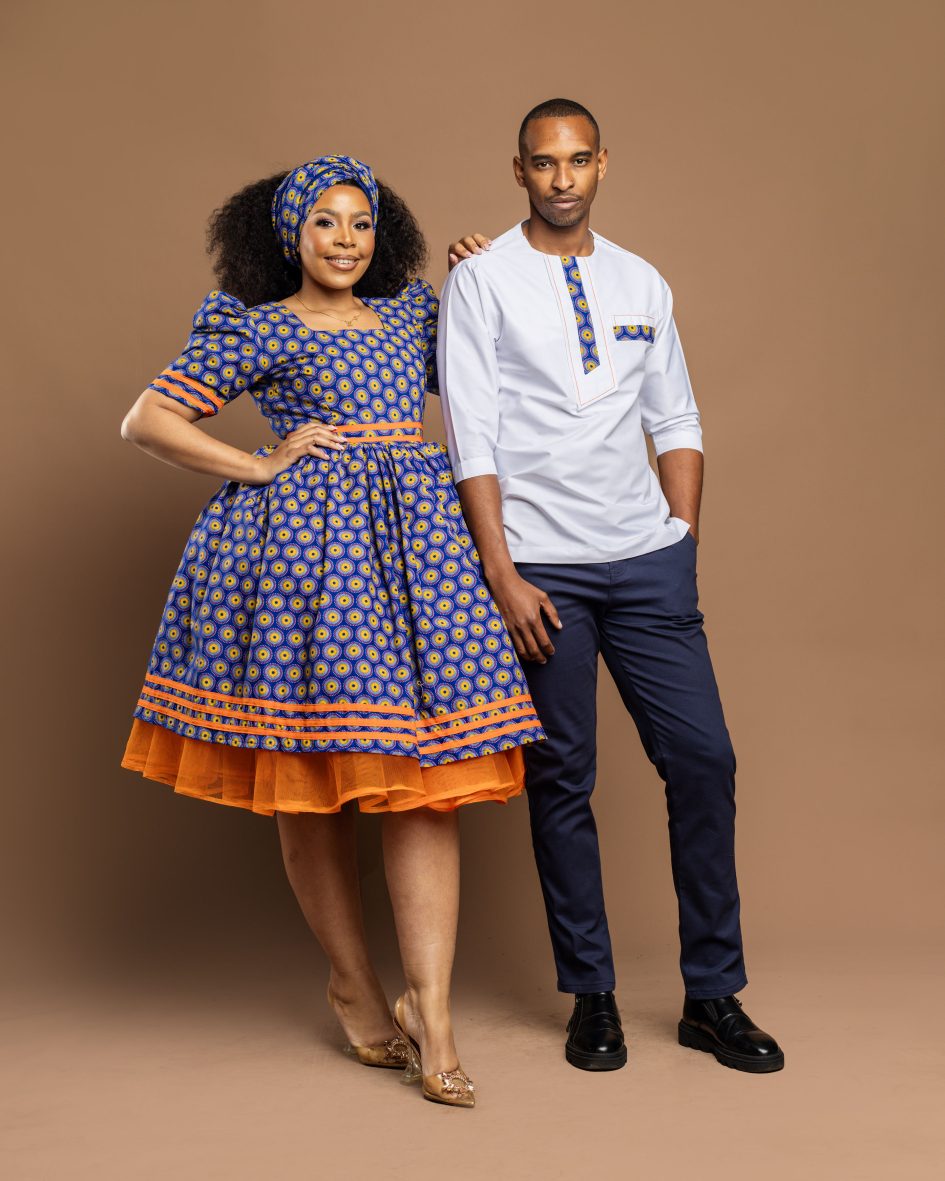 Paledi Dress. (3-cats Shweshwe Fabric.) - Image 5