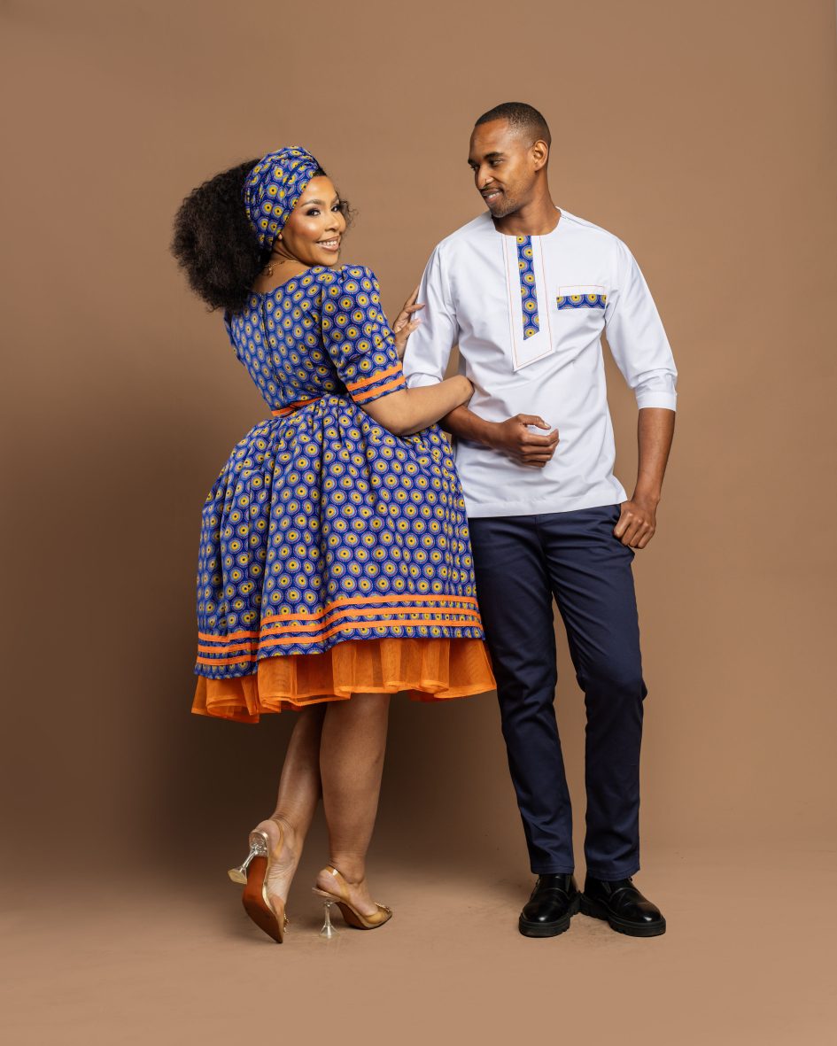 Paledi Dress. (3-cats Shweshwe Fabric.) - Image 6