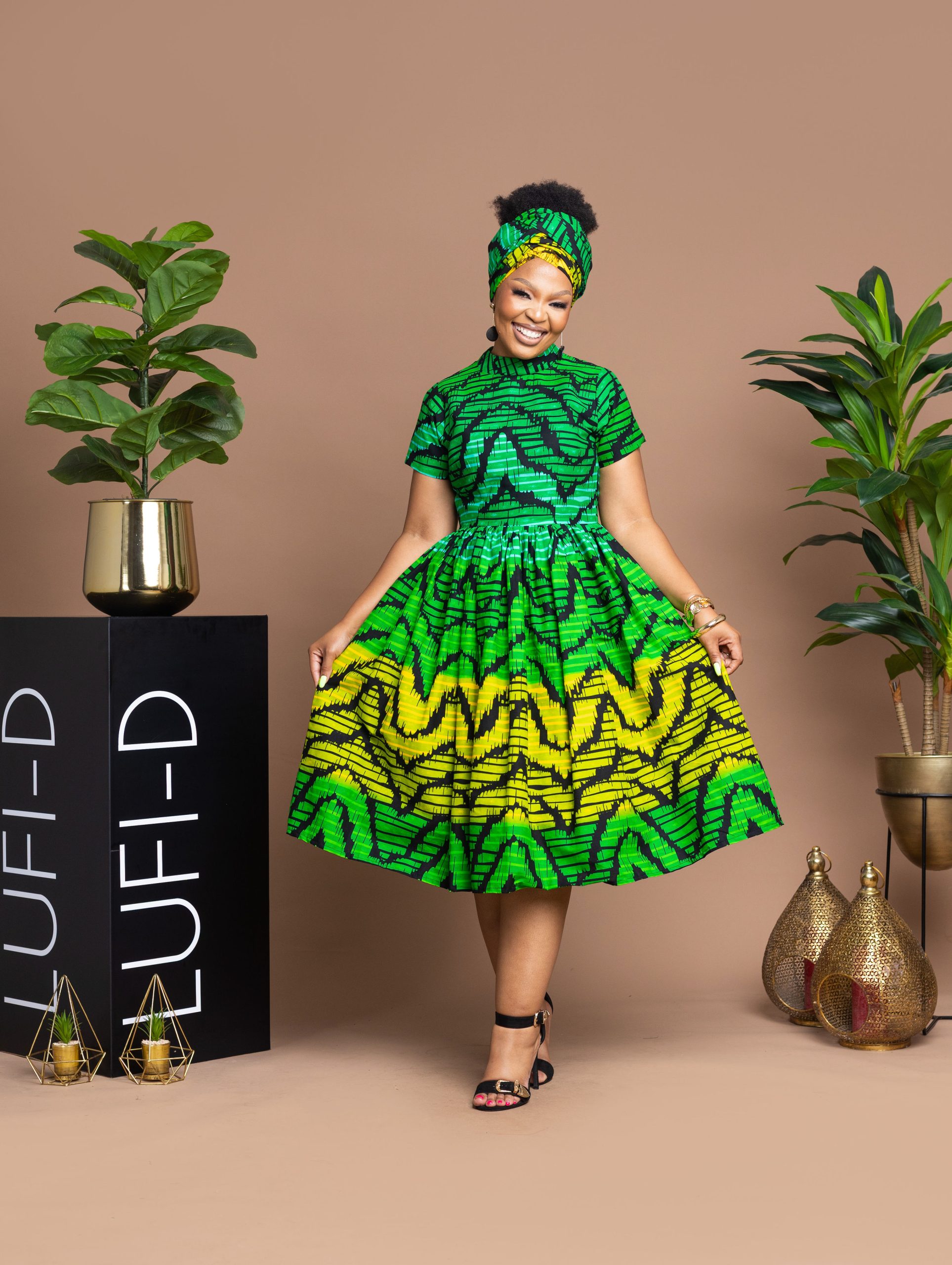 Thandeka Dress. (100% Cotton). - LufiD.Africa